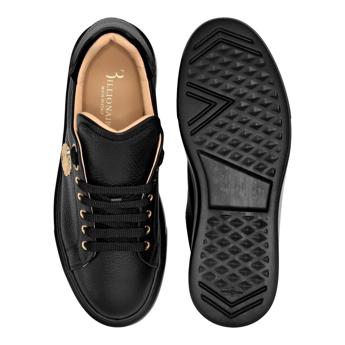 Leder Low-Top Mode Sneaker