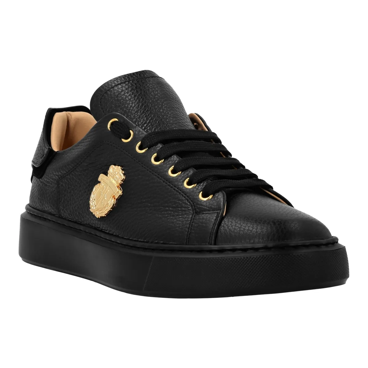 Leder Low-Top Mode Sneaker