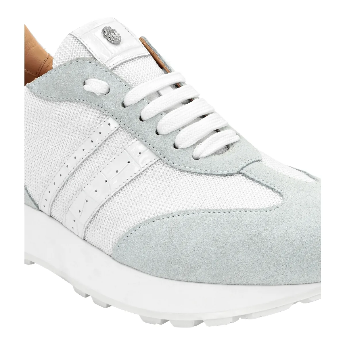 Eleganter weißer Leder Lauf-Sneaker