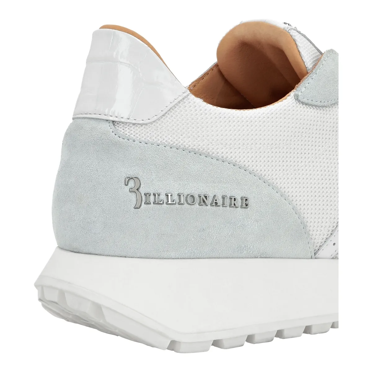 Eleganter weißer Leder Lauf-Sneaker
