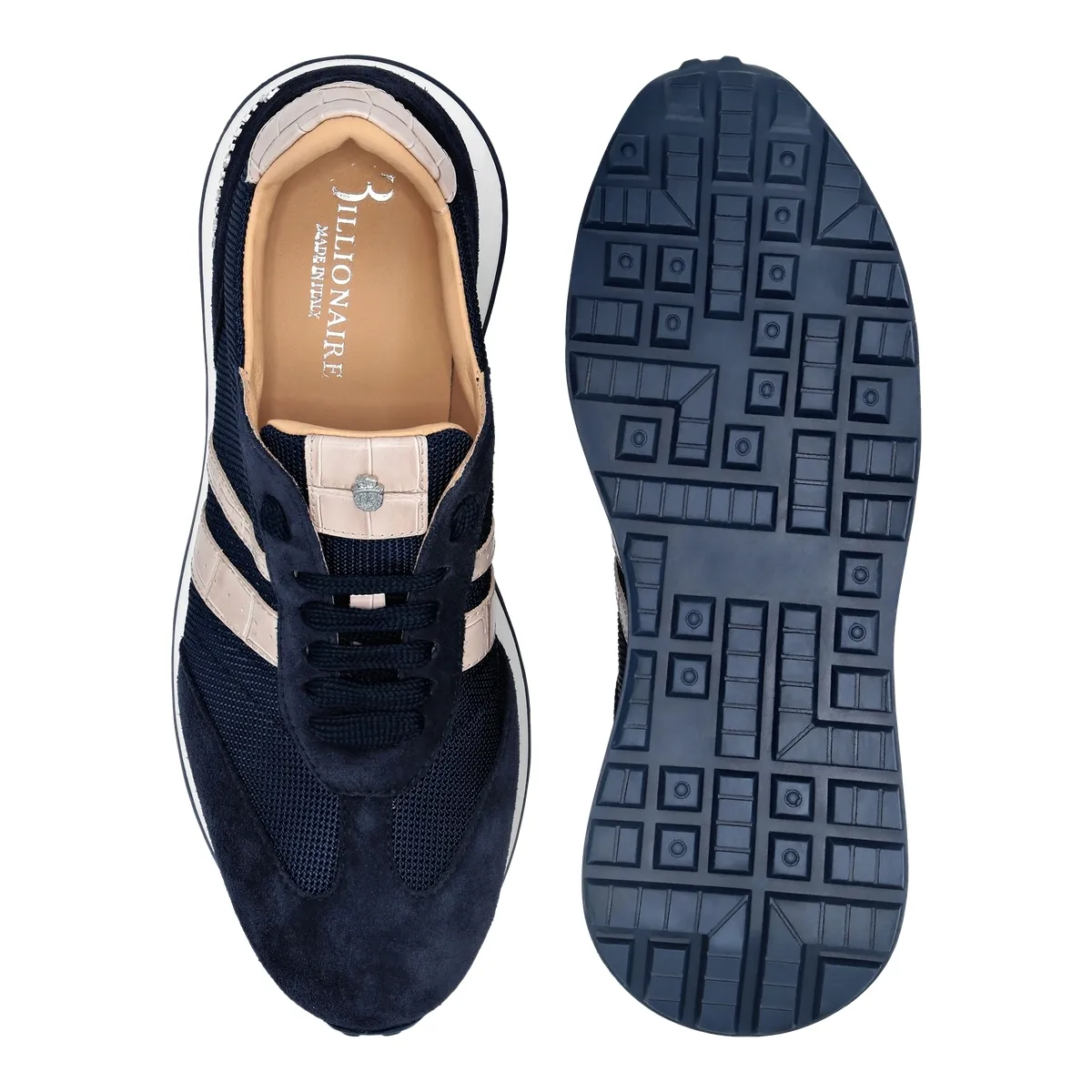 Luxuriöse Wildleder- und Mesh-Sneaker