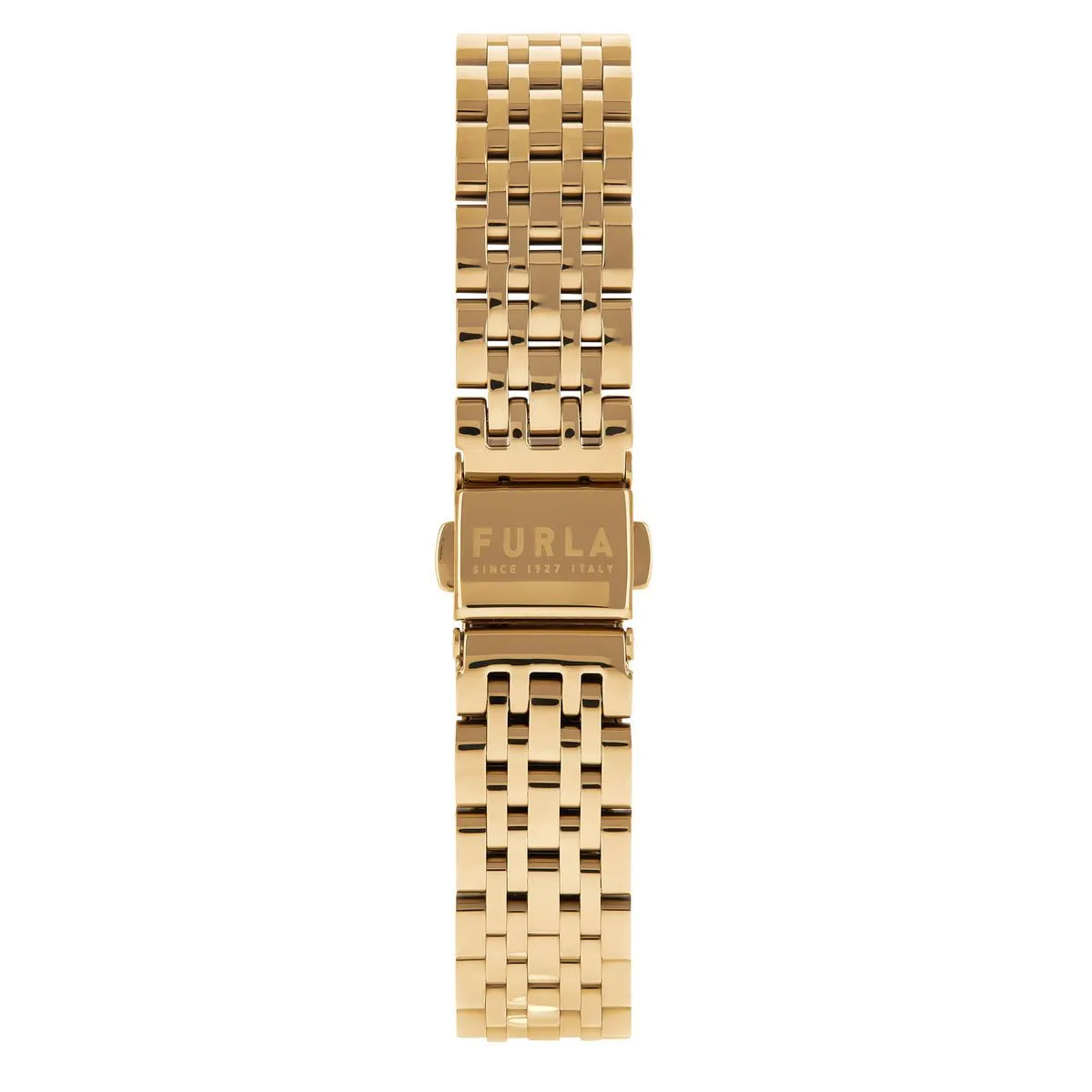 Goldfarbene Uhr mit grünem Zifferblatt