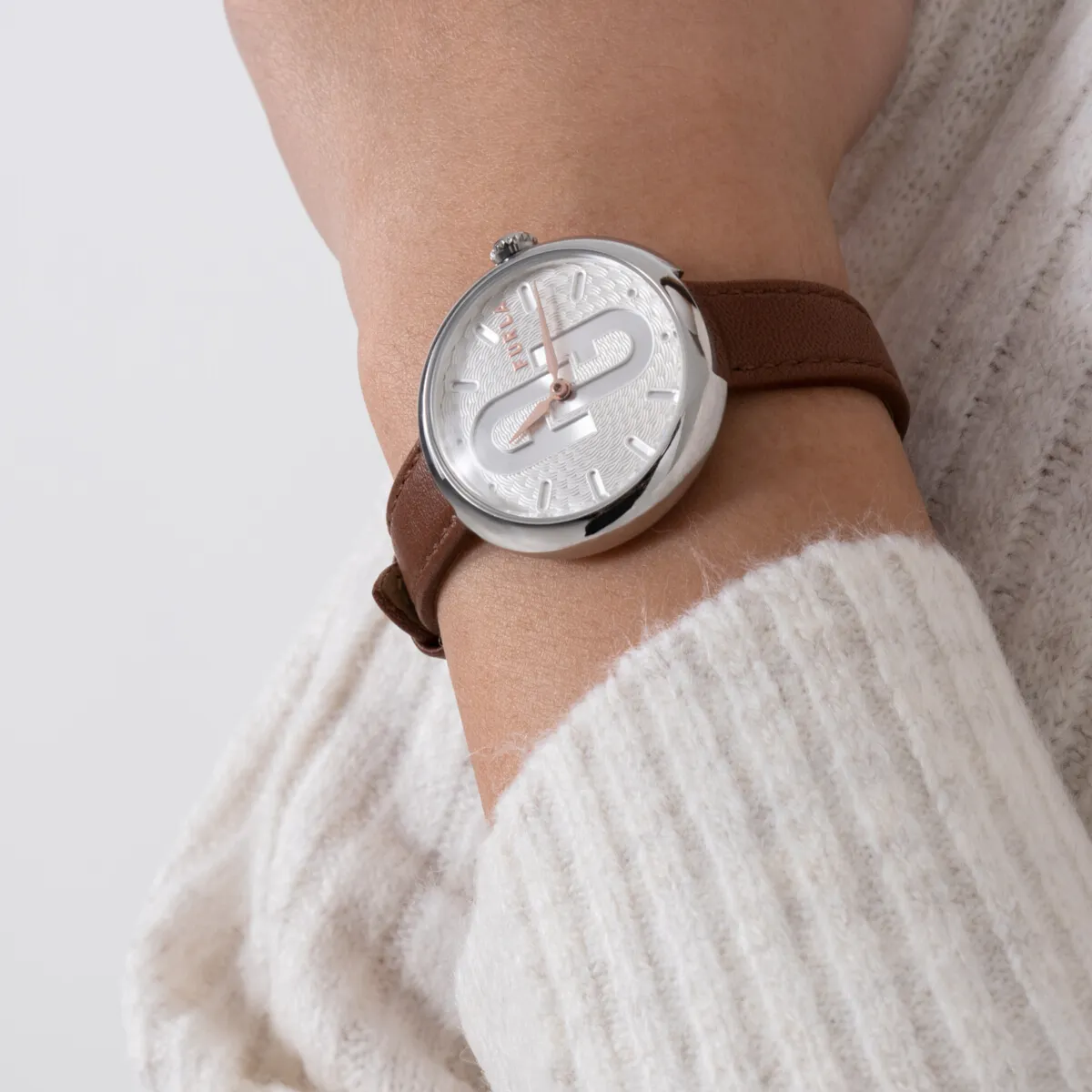 Furla Cosy braune Lederuhr