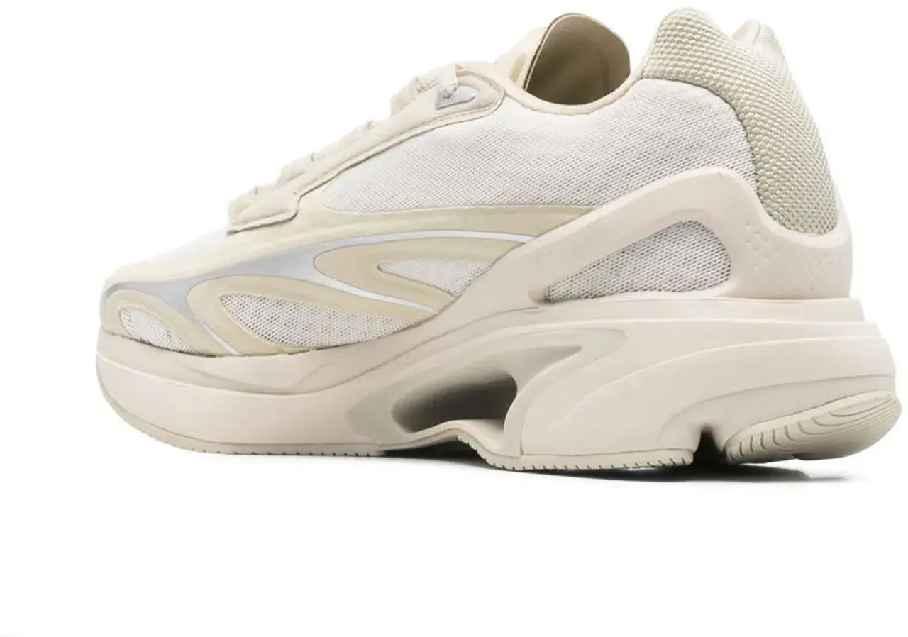 Beige Mode-Sneakers mit klobiger Sohle
