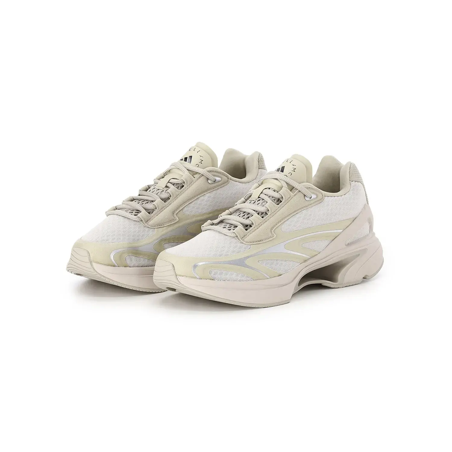 Beige Mode-Sneakers mit klobiger Sohle