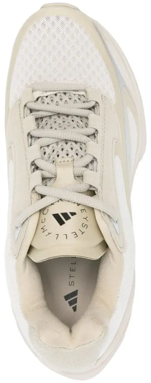 Beige Mode-Sneakers mit klobiger Sohle