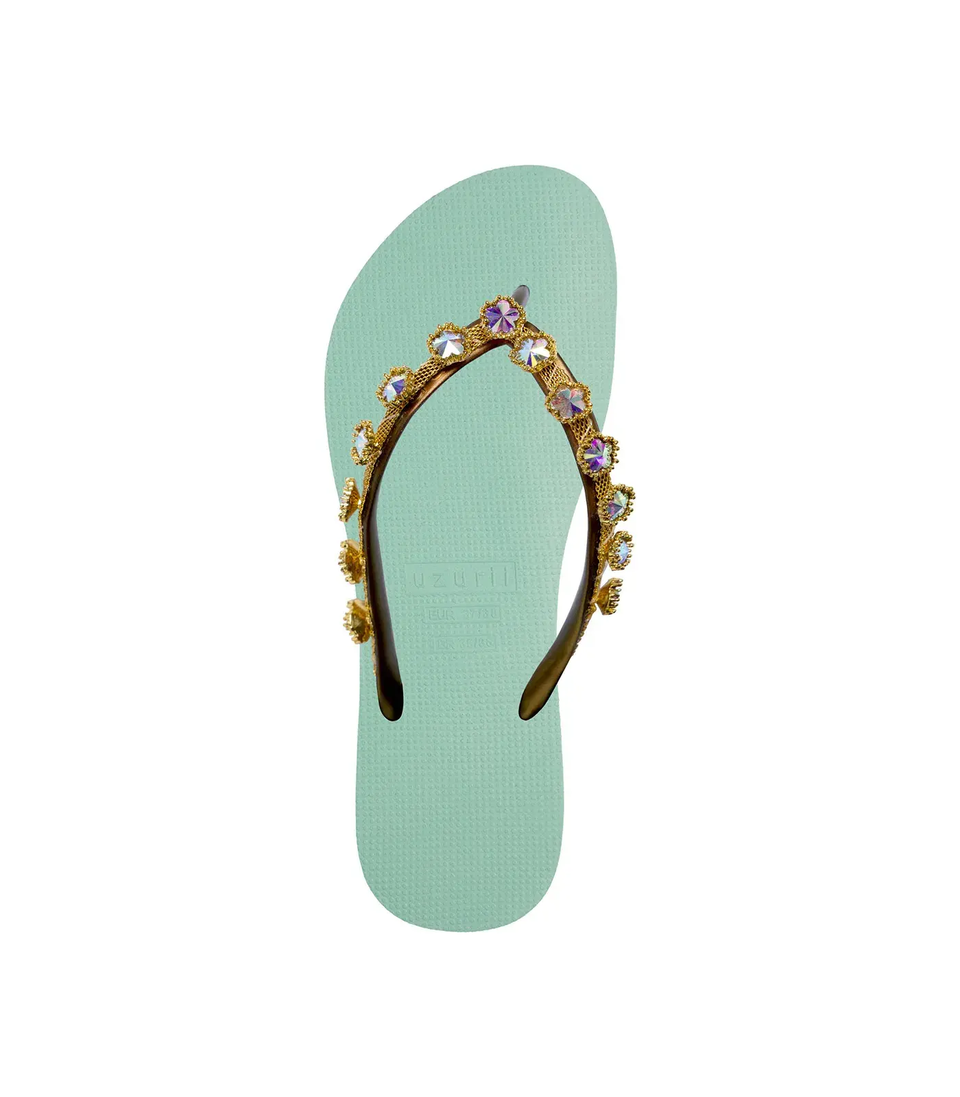 Verzierte Flip-Flops mit hohem Absatz