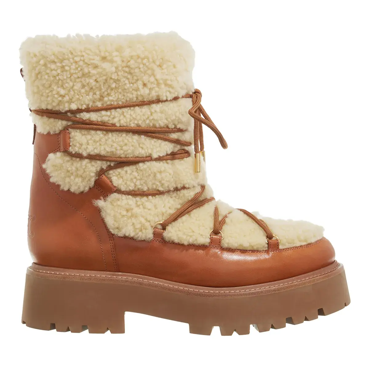 Winterstiefel mit Schnürung und Shearling