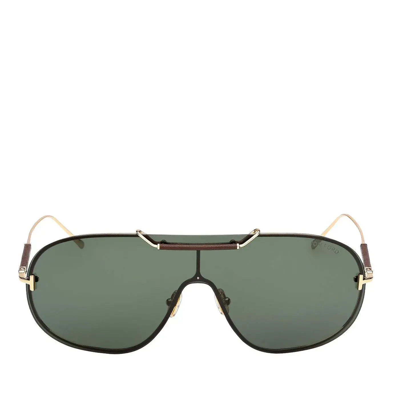 Pilotenbrille mit Lederdetails