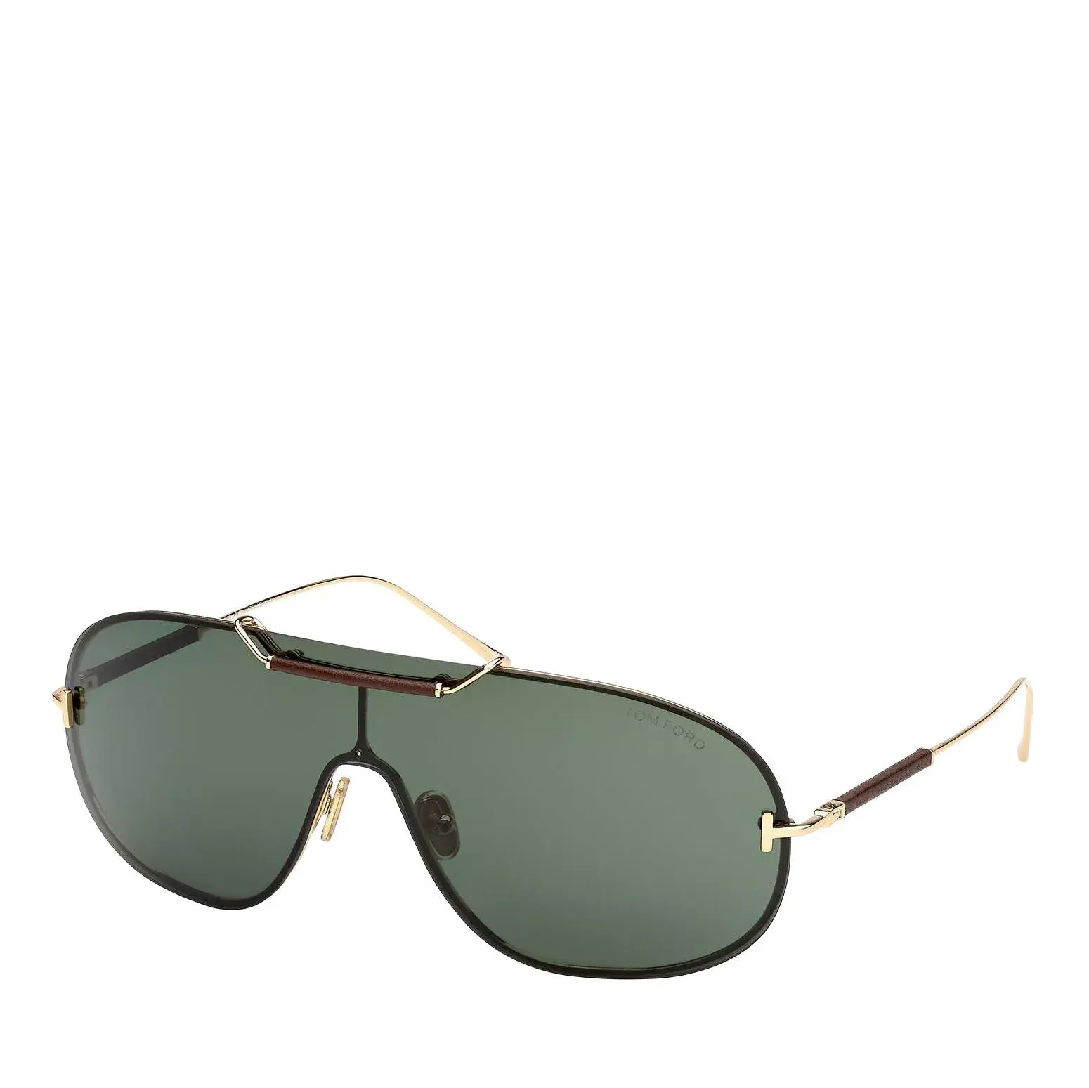 Pilotenbrille mit Lederdetails
