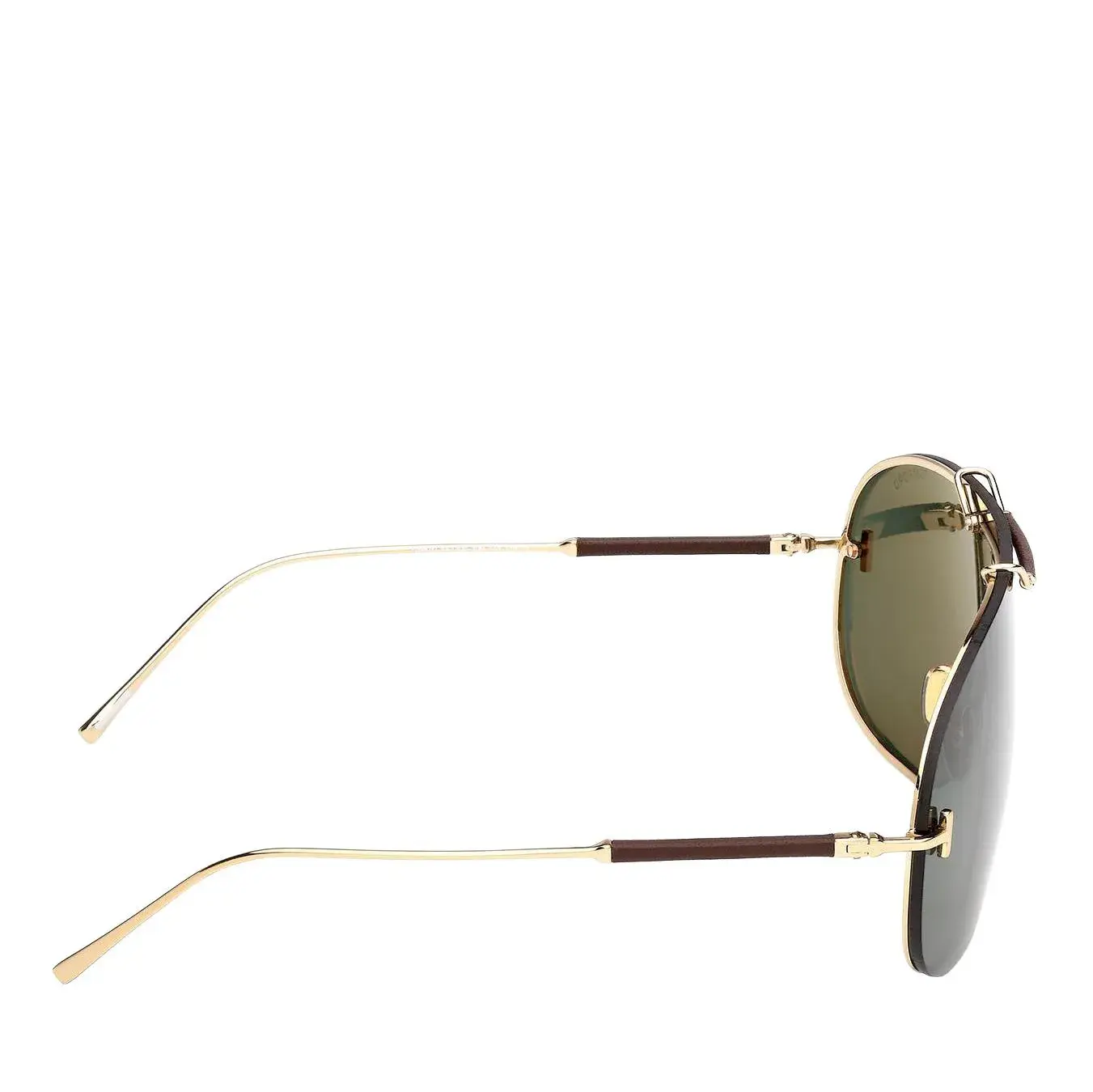 Pilotenbrille mit Lederdetails