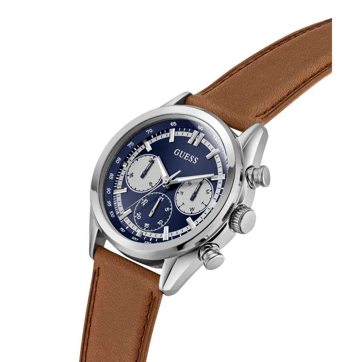 Klassische Chronographenuhr mit Lederarmband