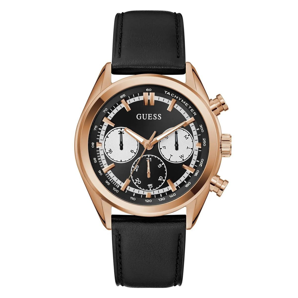 Chronograph Uhr mit Lederarmband