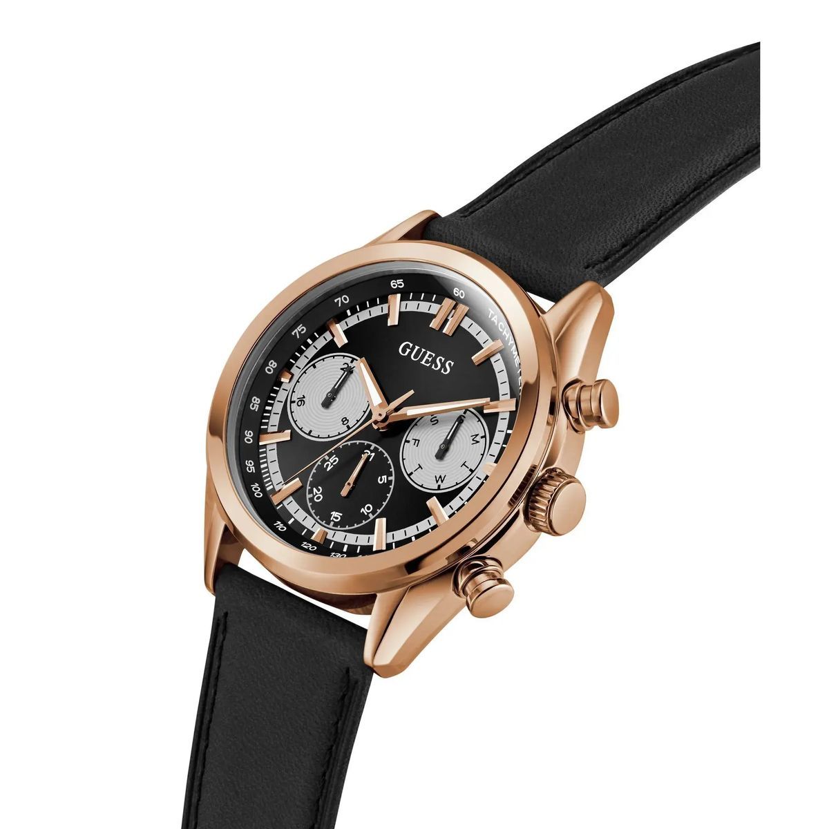 Chronograph Uhr mit Lederarmband