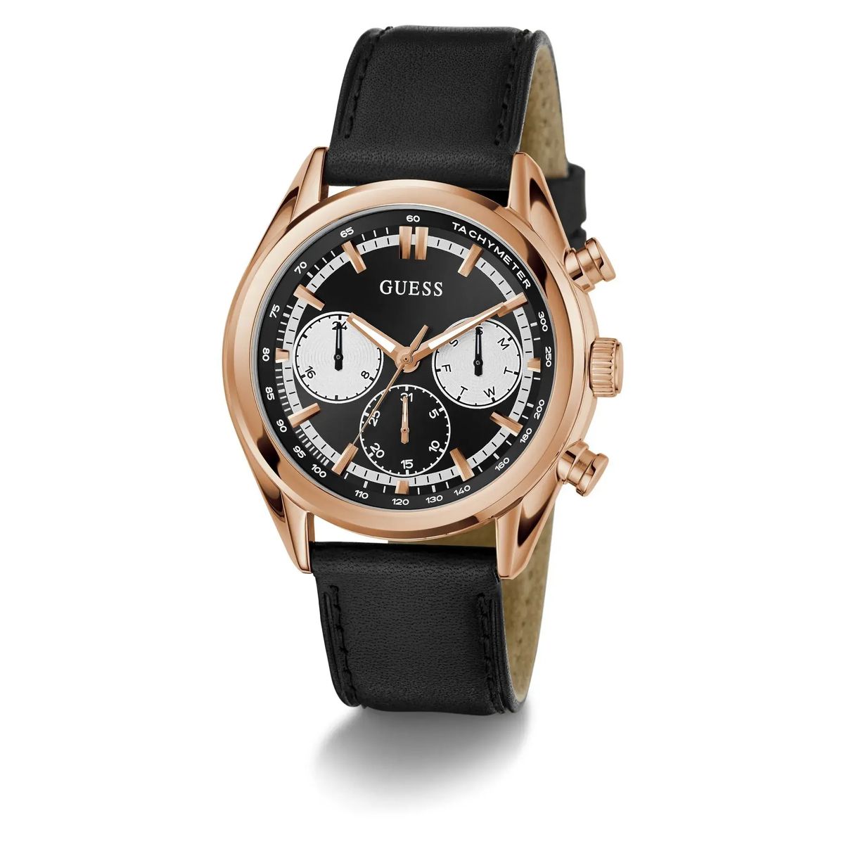 Chronograph Uhr mit Lederarmband
