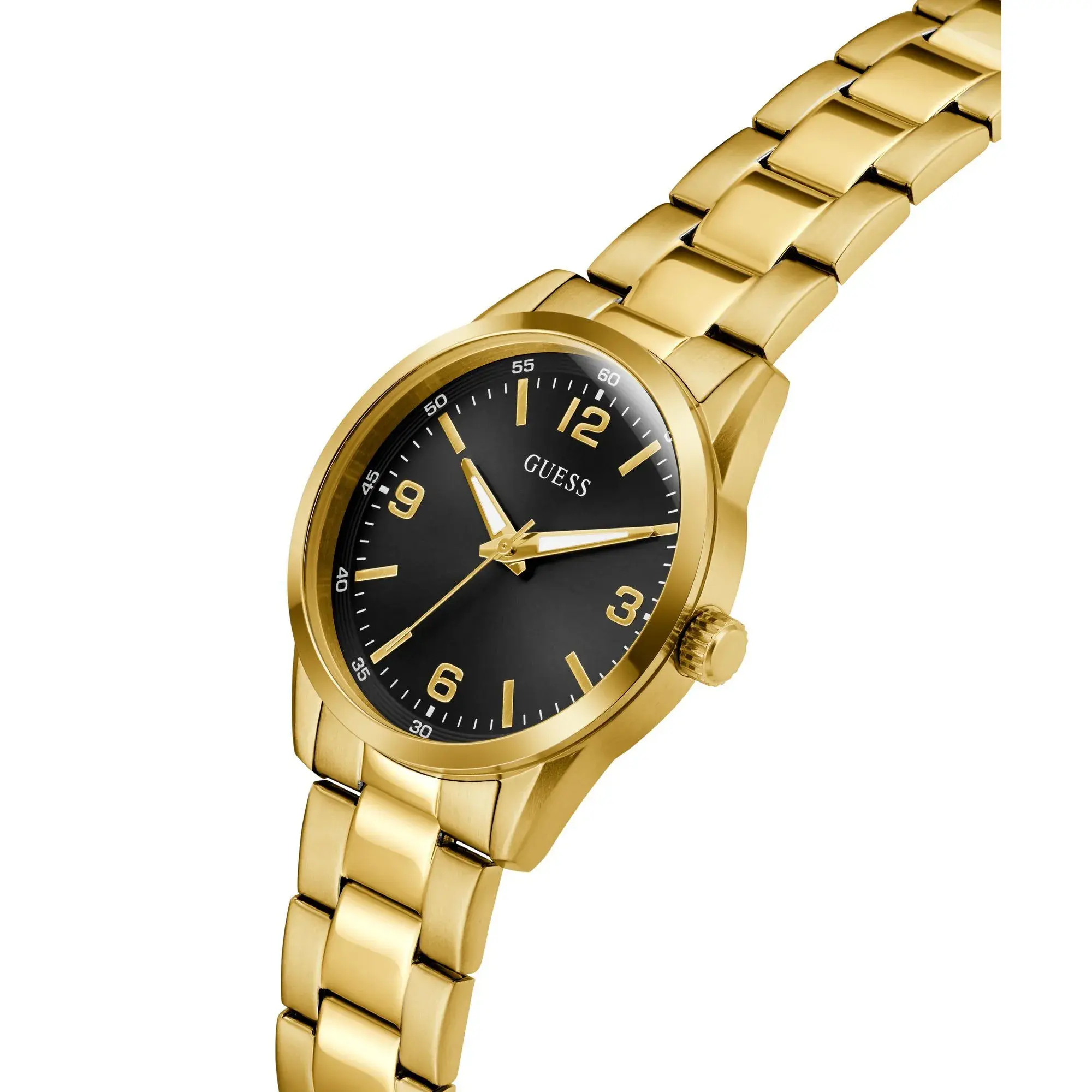 Elegante goldfarbene Analoguhr