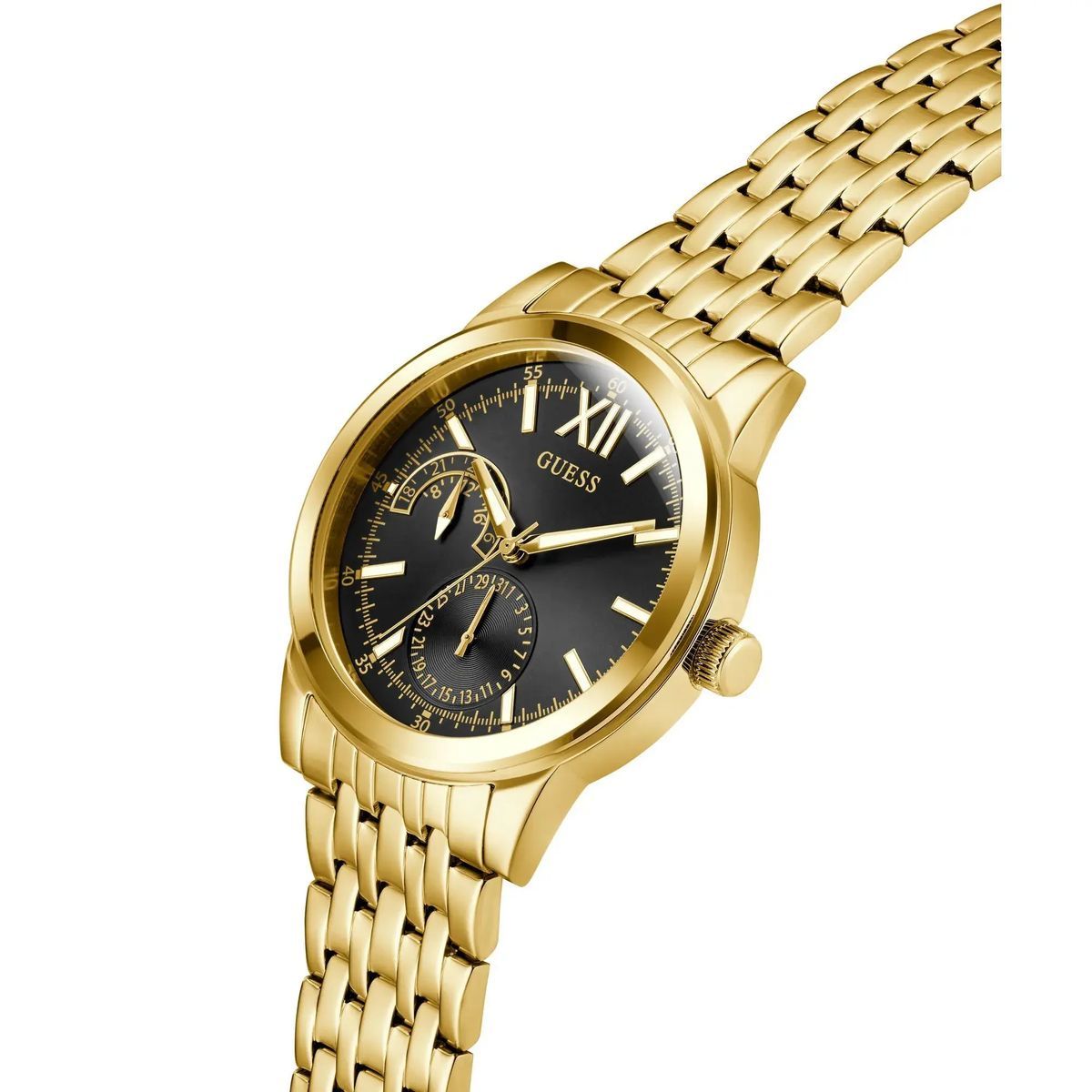 Goldfarbene Multifunktionsuhr mit Armband