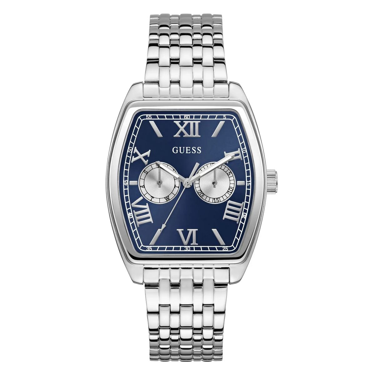 Elegante silberfarbene Multifunktions-Uhr