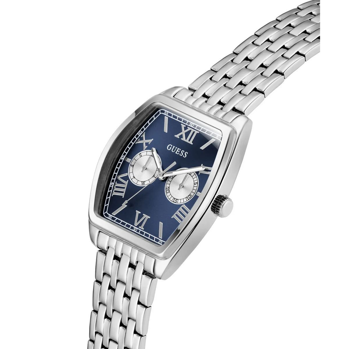 Elegante silberfarbene Multifunktions-Uhr
