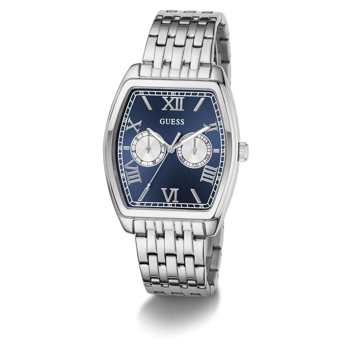 Elegante silberfarbene Multifunktions-Uhr