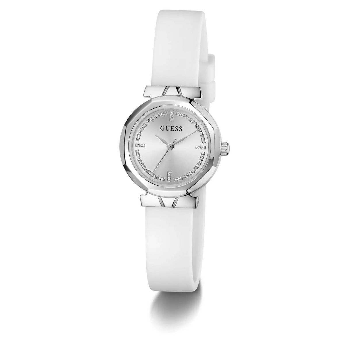 Elegante Quarzuhr mit silbernem Zifferblatt