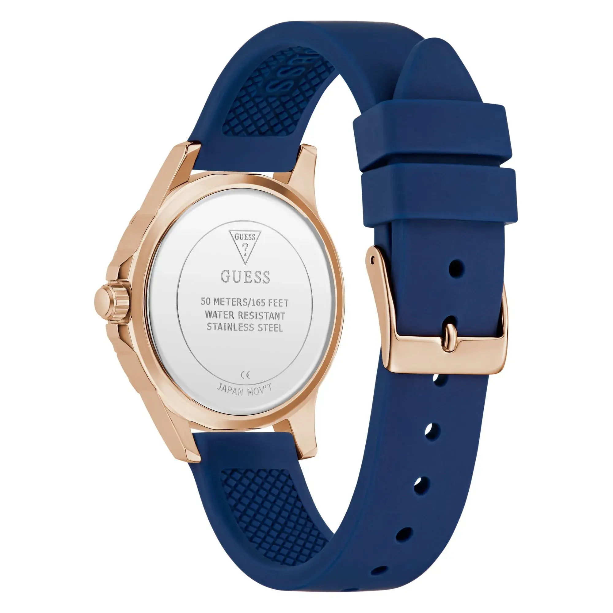 Damen Roségoldfarbene Blaue Uhr