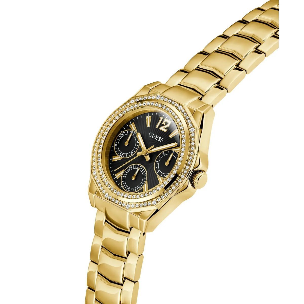 Glamouröse goldene Multifunktions-Armbanduhr