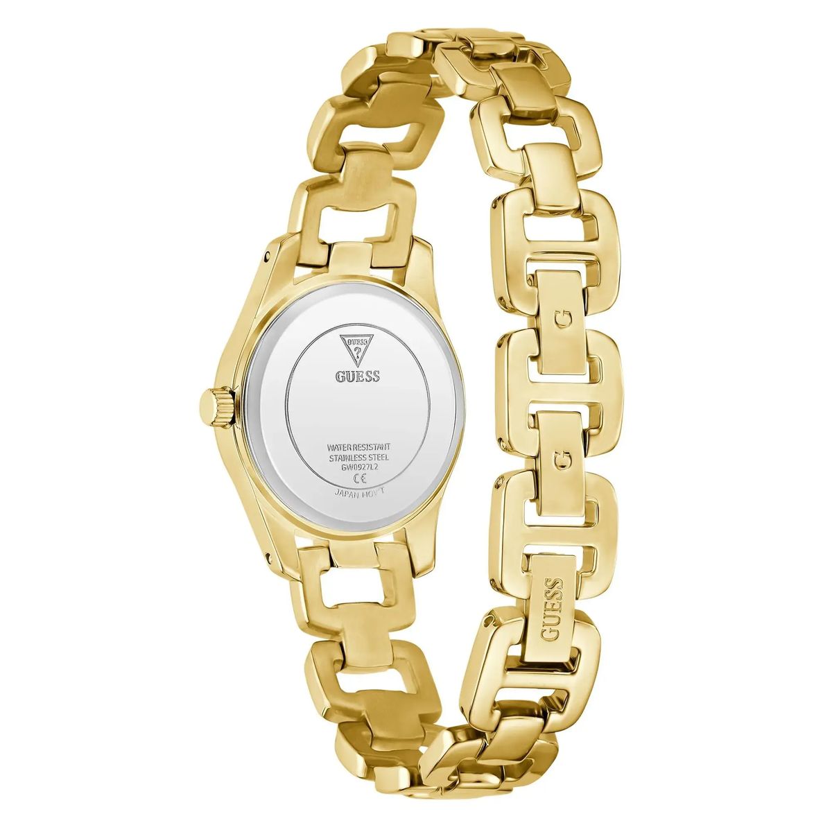 Elegante goldfarbene Armbanduhr mit Kettengliederarmband