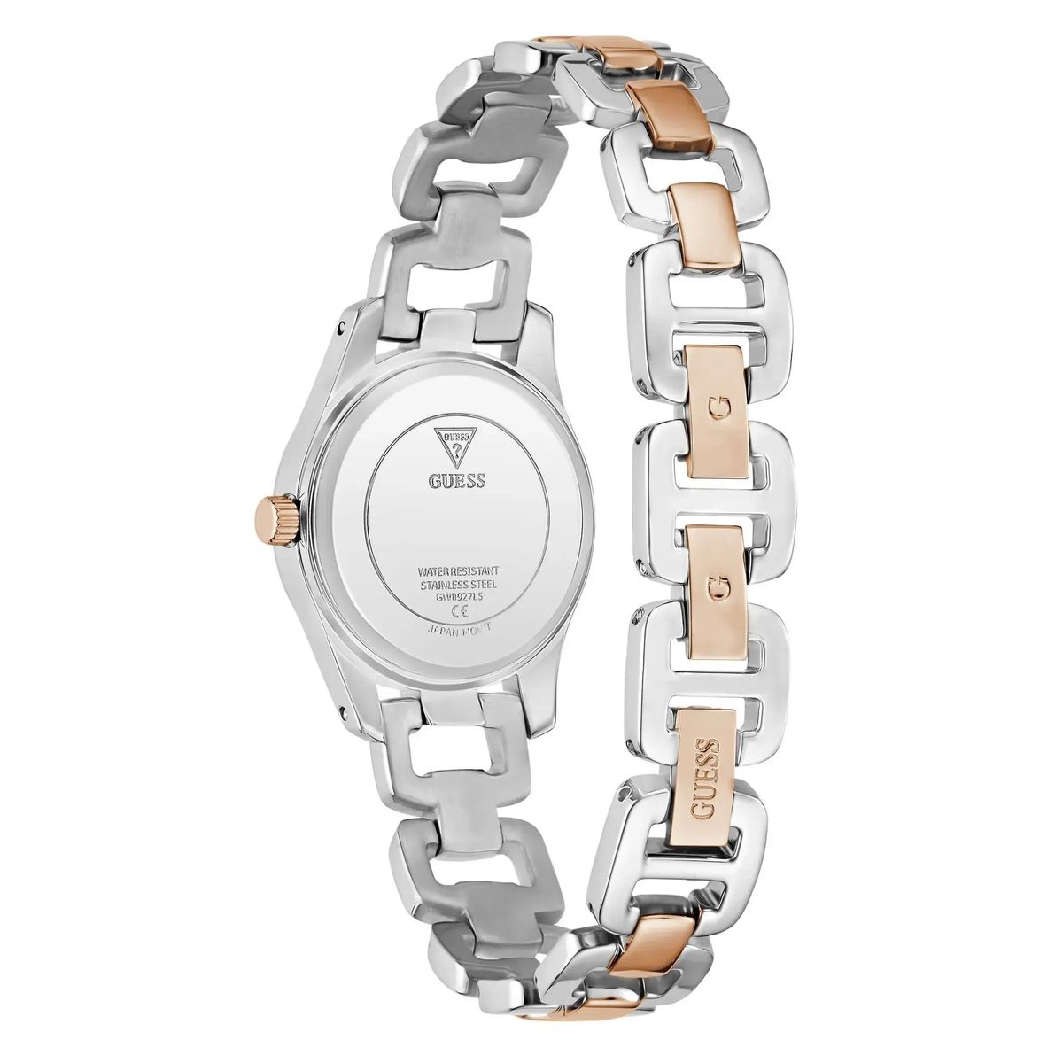 Zweifarbige Gliederarmbanduhr