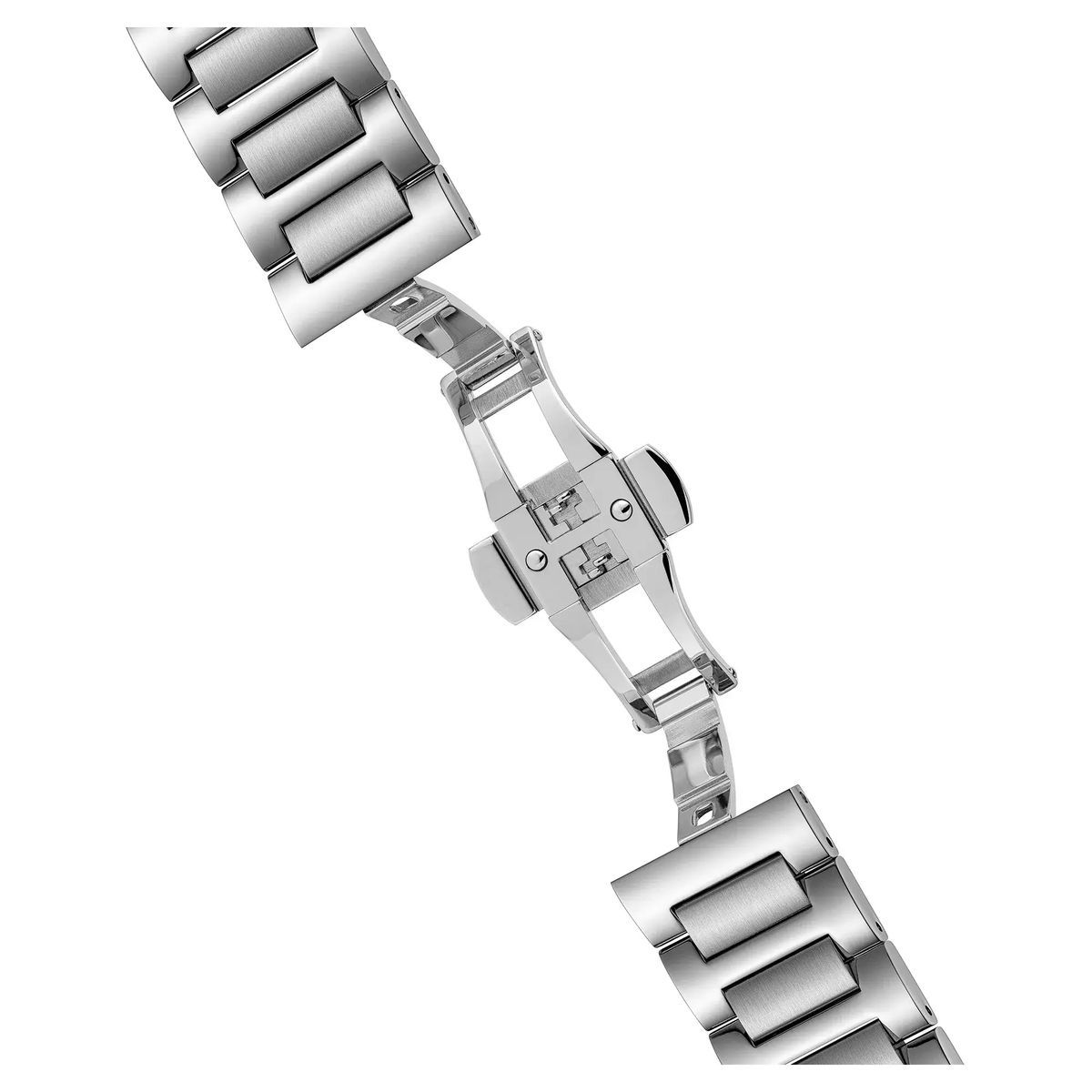Automatikuhr mit skelettiertem Zifferblatt in Silber