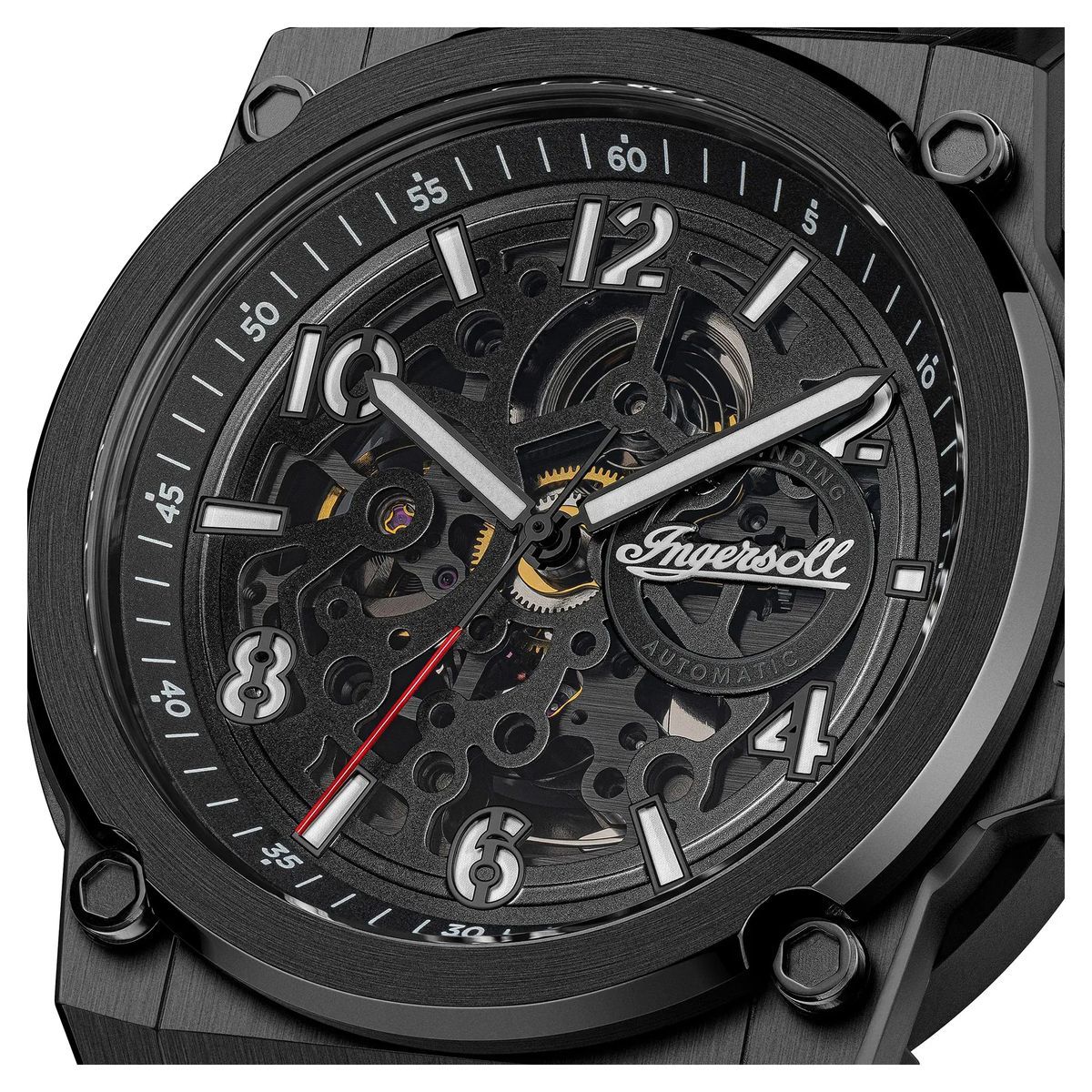 Automatische Skelett-Zifferblatt Armbanduhr