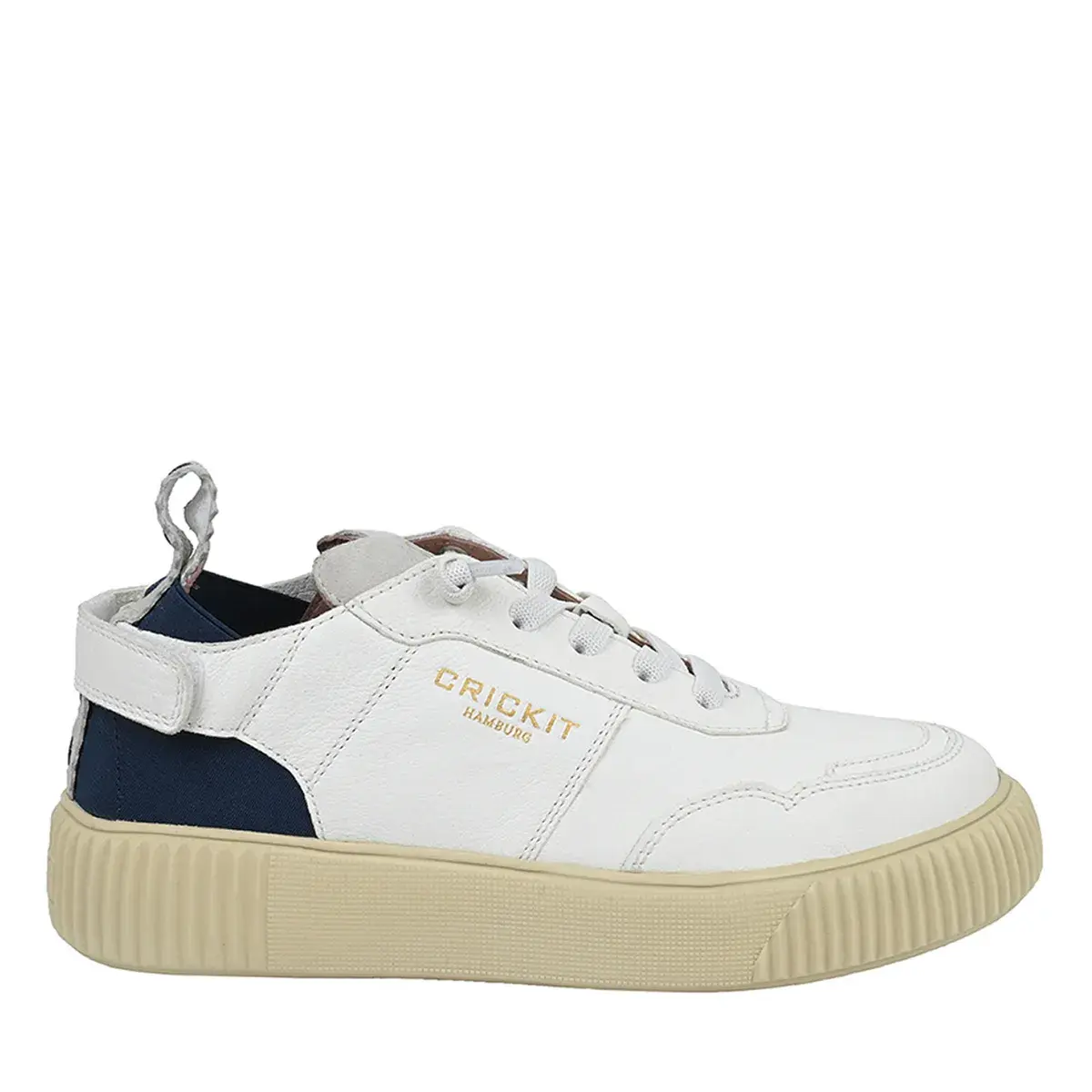 Weiße Leder-Plateau-Sneakers