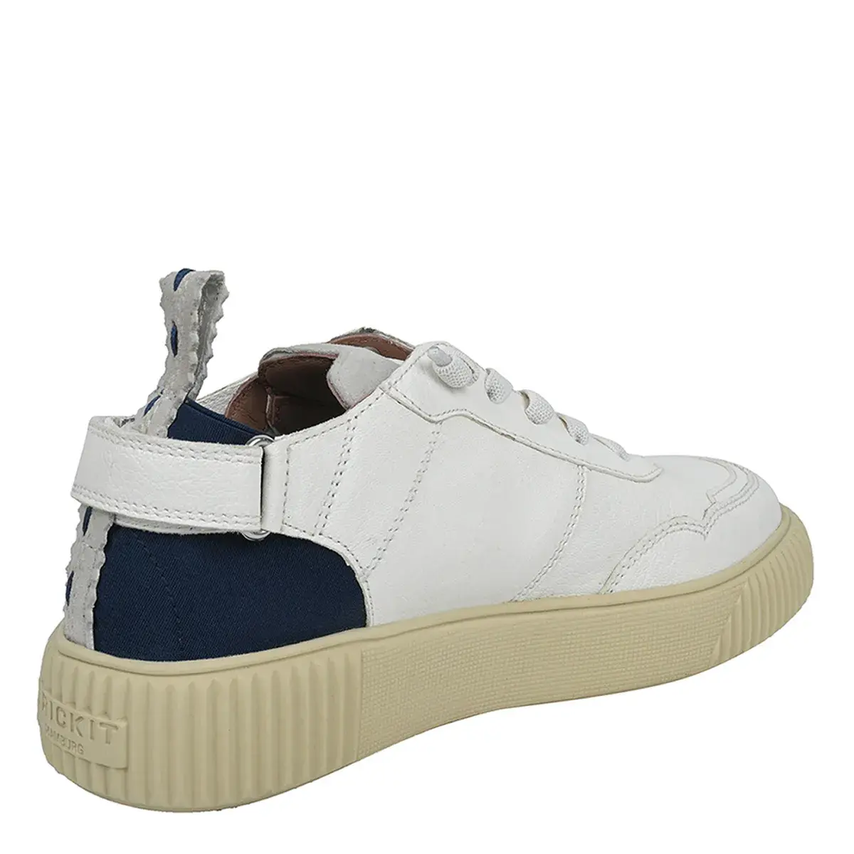 Weiße Leder-Plateau-Sneakers