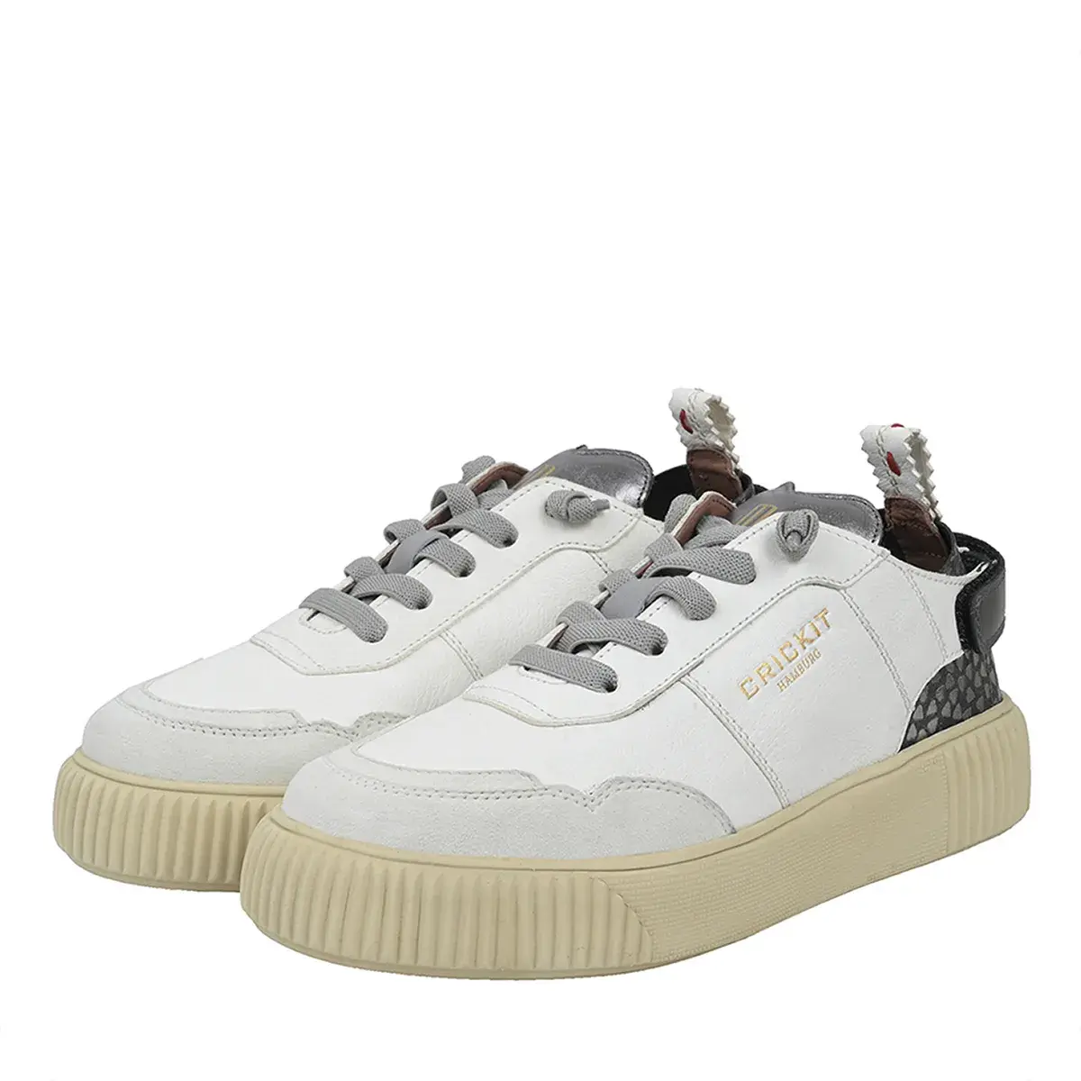 Weißer Low-Top Leder Sneaker Paria