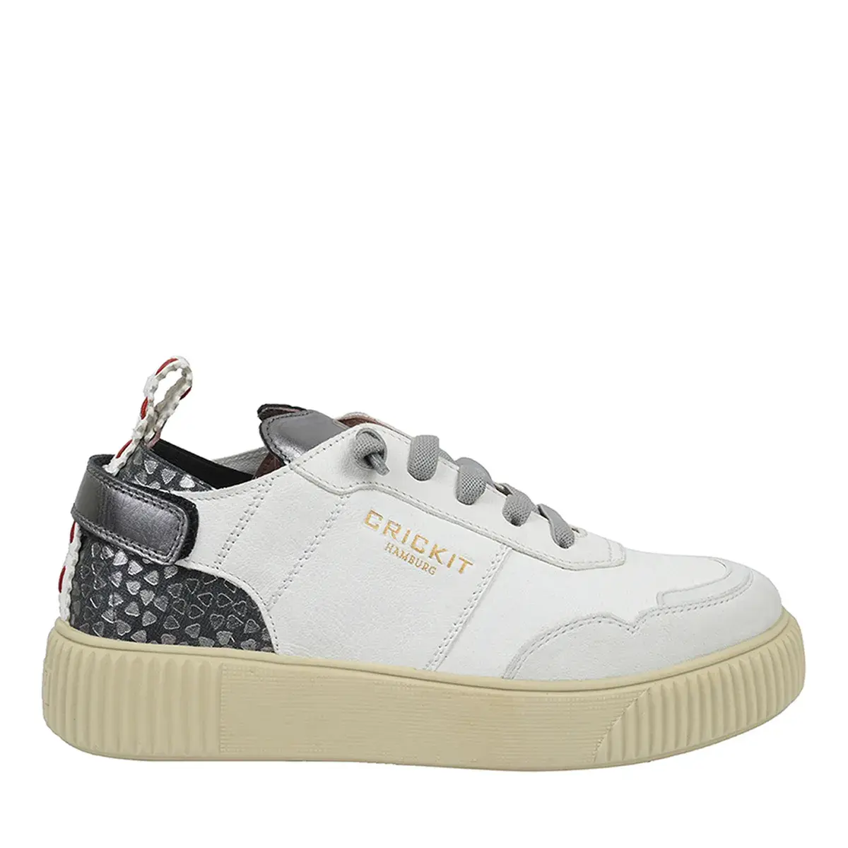 Weißer Low-Top Leder Sneaker Paria