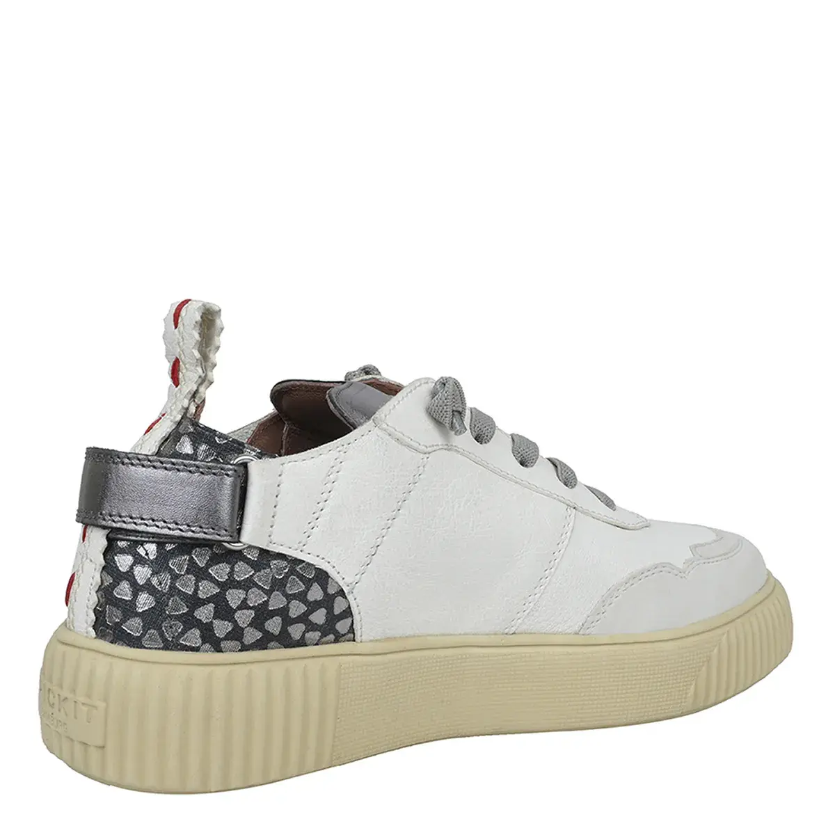 Weißer Low-Top Leder Sneaker Paria