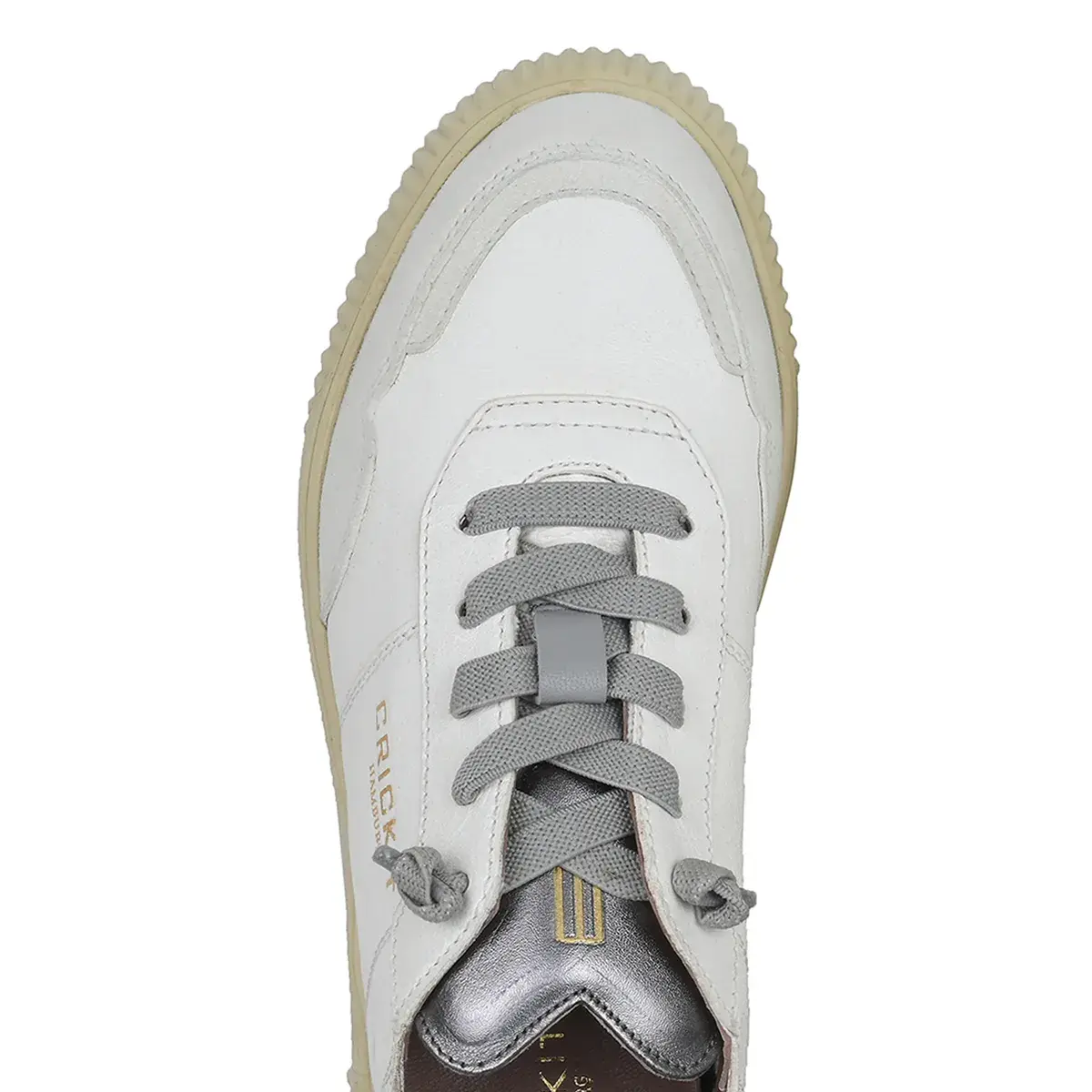 Weißer Low-Top Leder Sneaker Paria