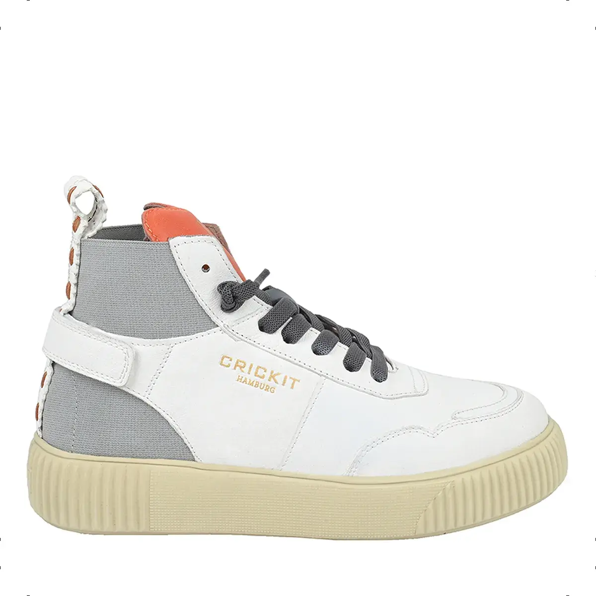 Moderner weißer High-Top-Sneaker
