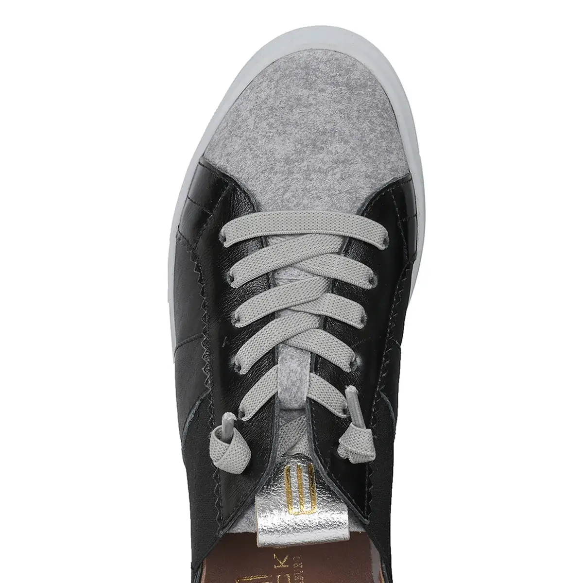 Zweifarbige Leder-Sneakers