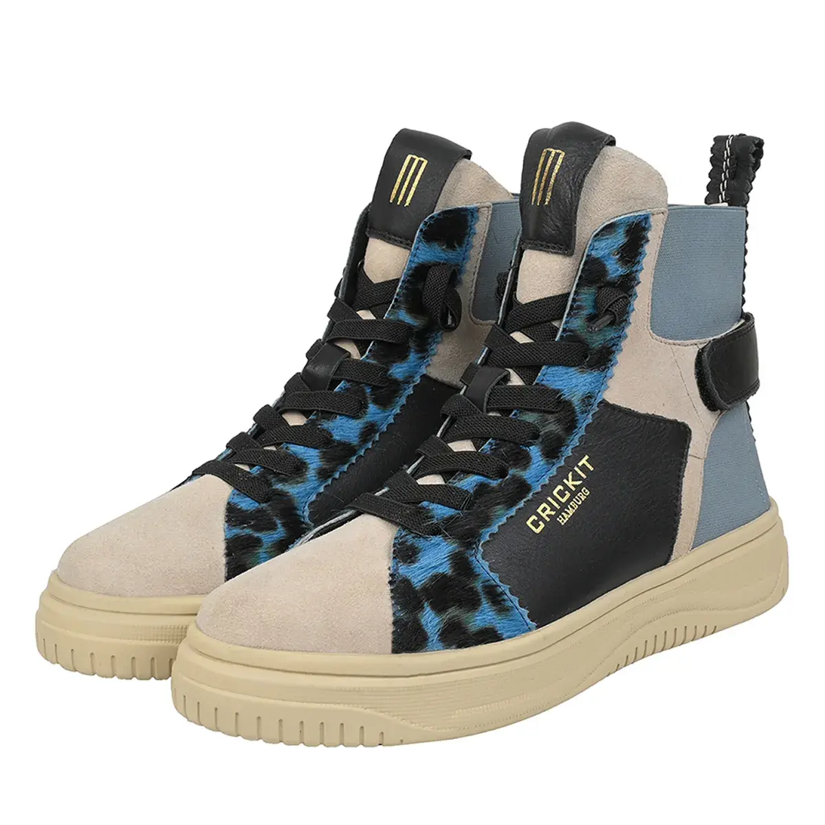 High-Top Fashion Sneaker mit Leopardenmuster