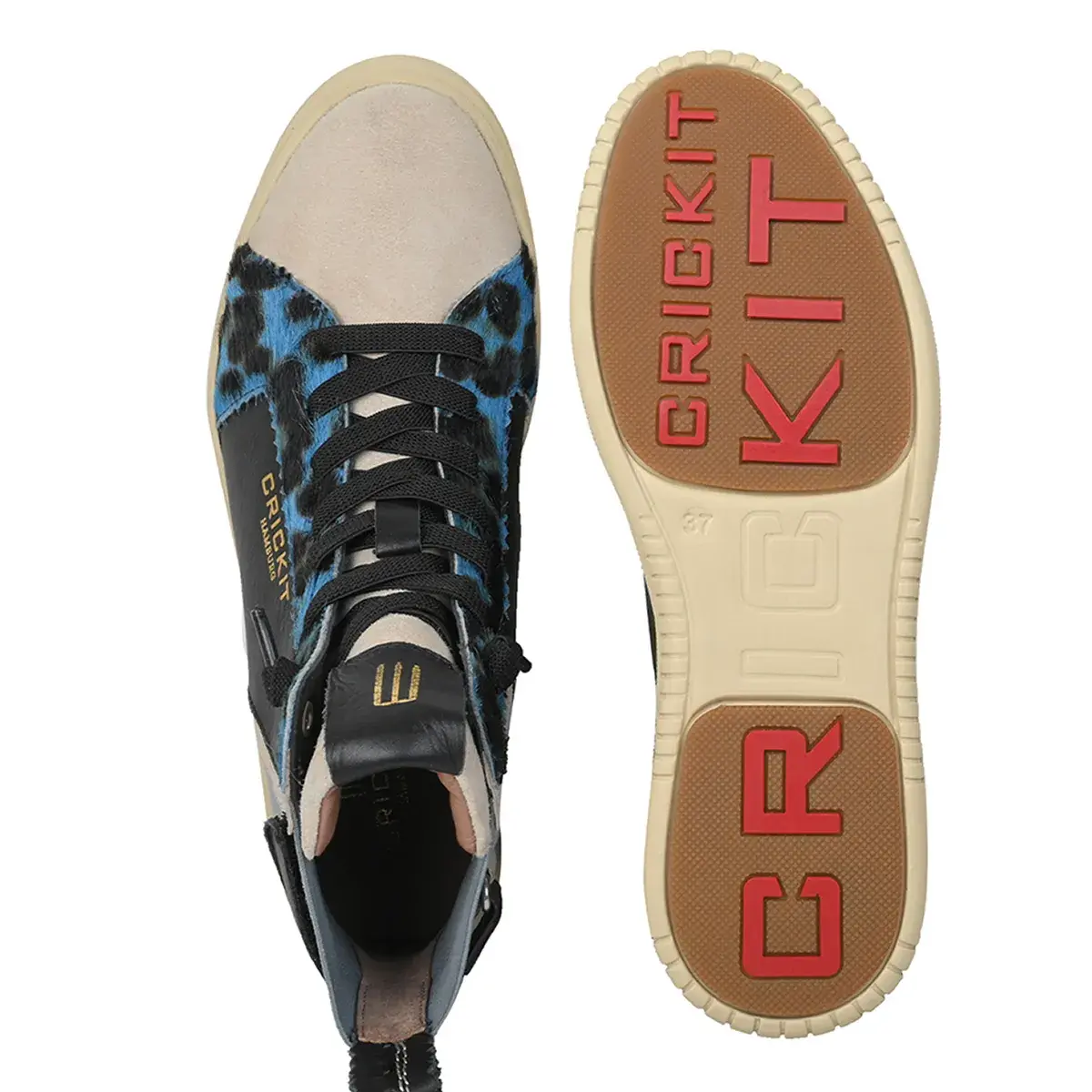 High-Top Fashion Sneaker mit Leopardenmuster