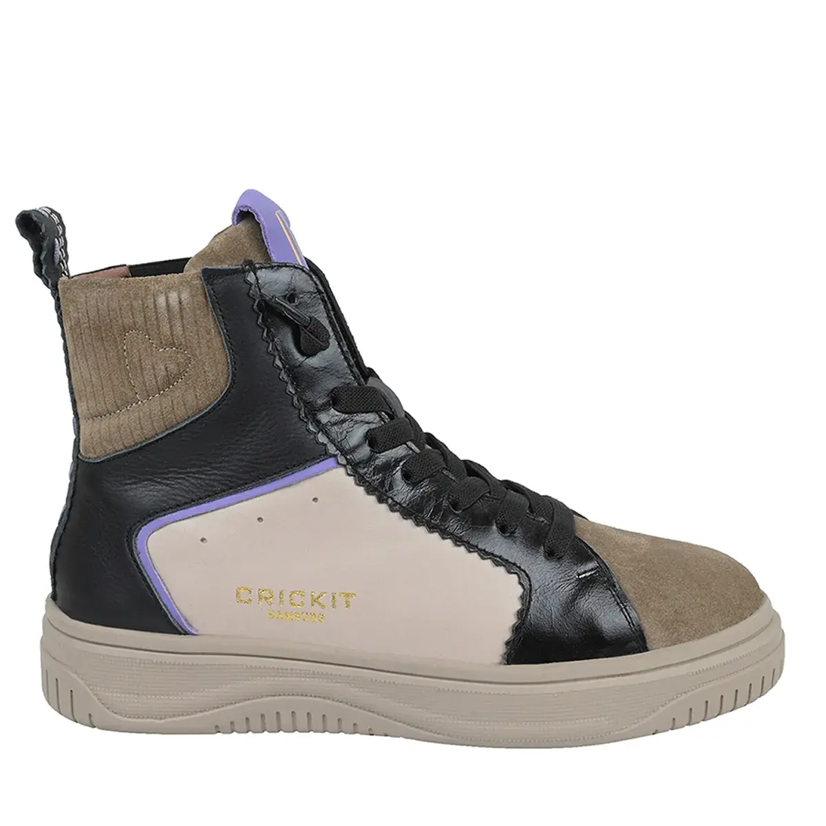 High-Top Sneaker aus Ledergemisch