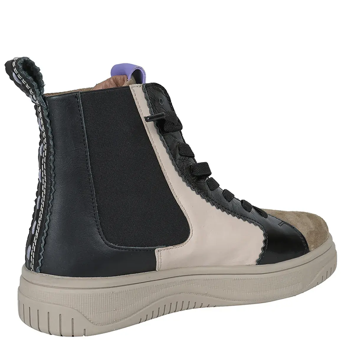 High-Top Sneaker aus Ledergemisch