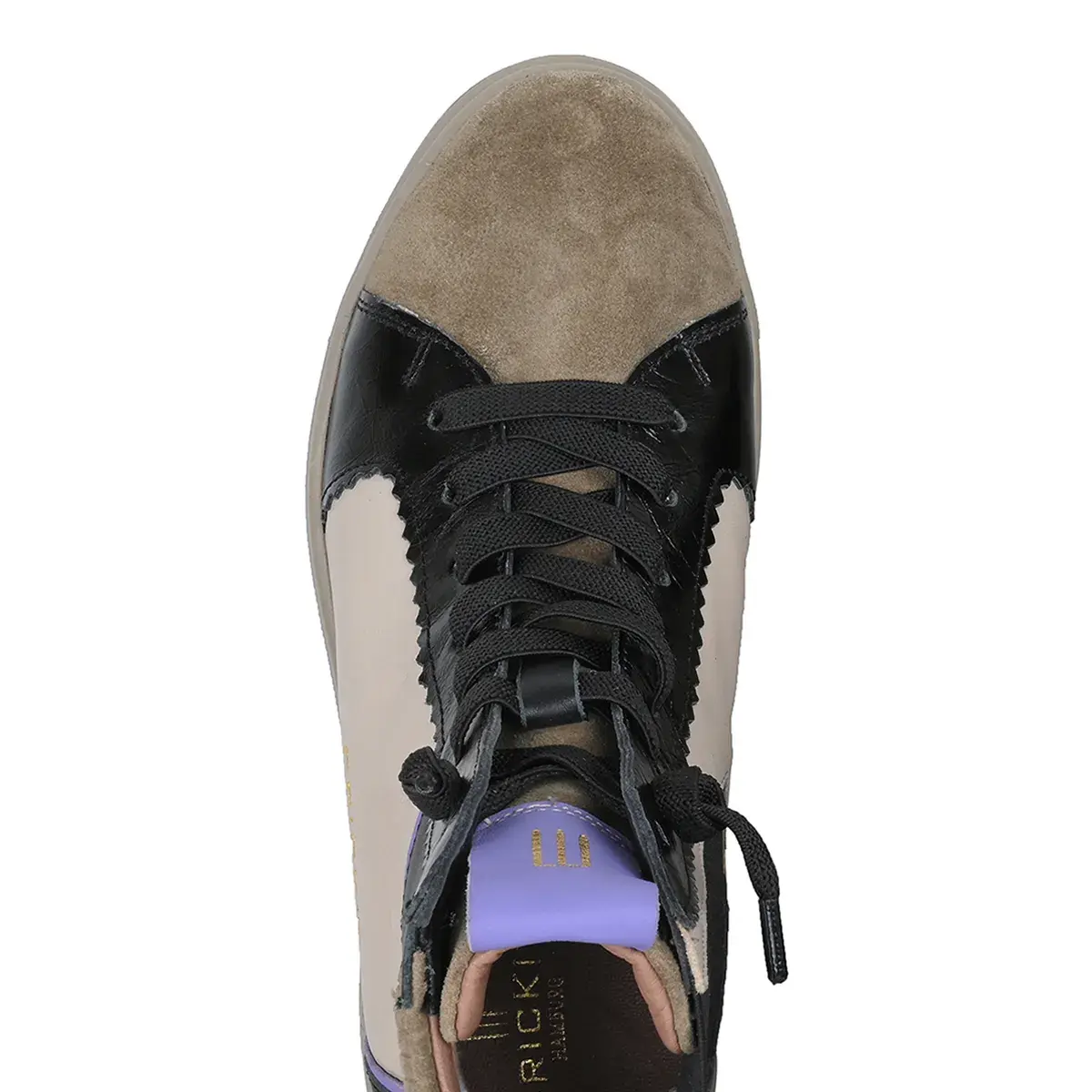 High-Top Sneaker aus Ledergemisch