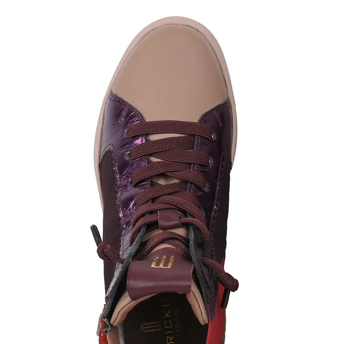 High-Top-Sneaker mit Leopardenmuster