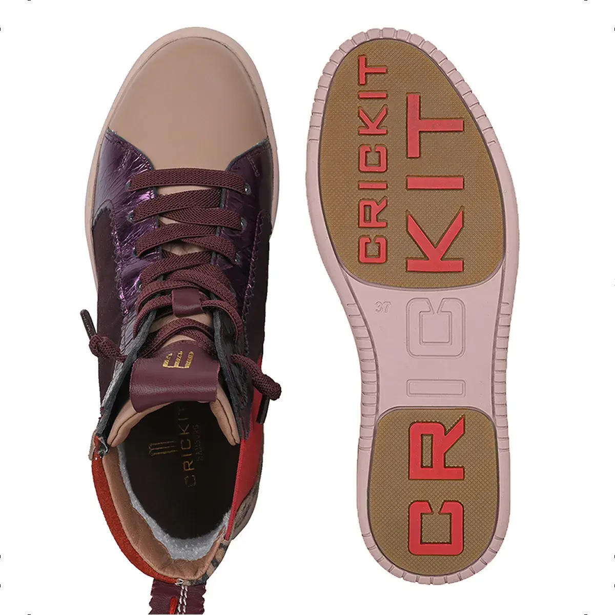 High-Top-Sneaker mit Leopardenmuster