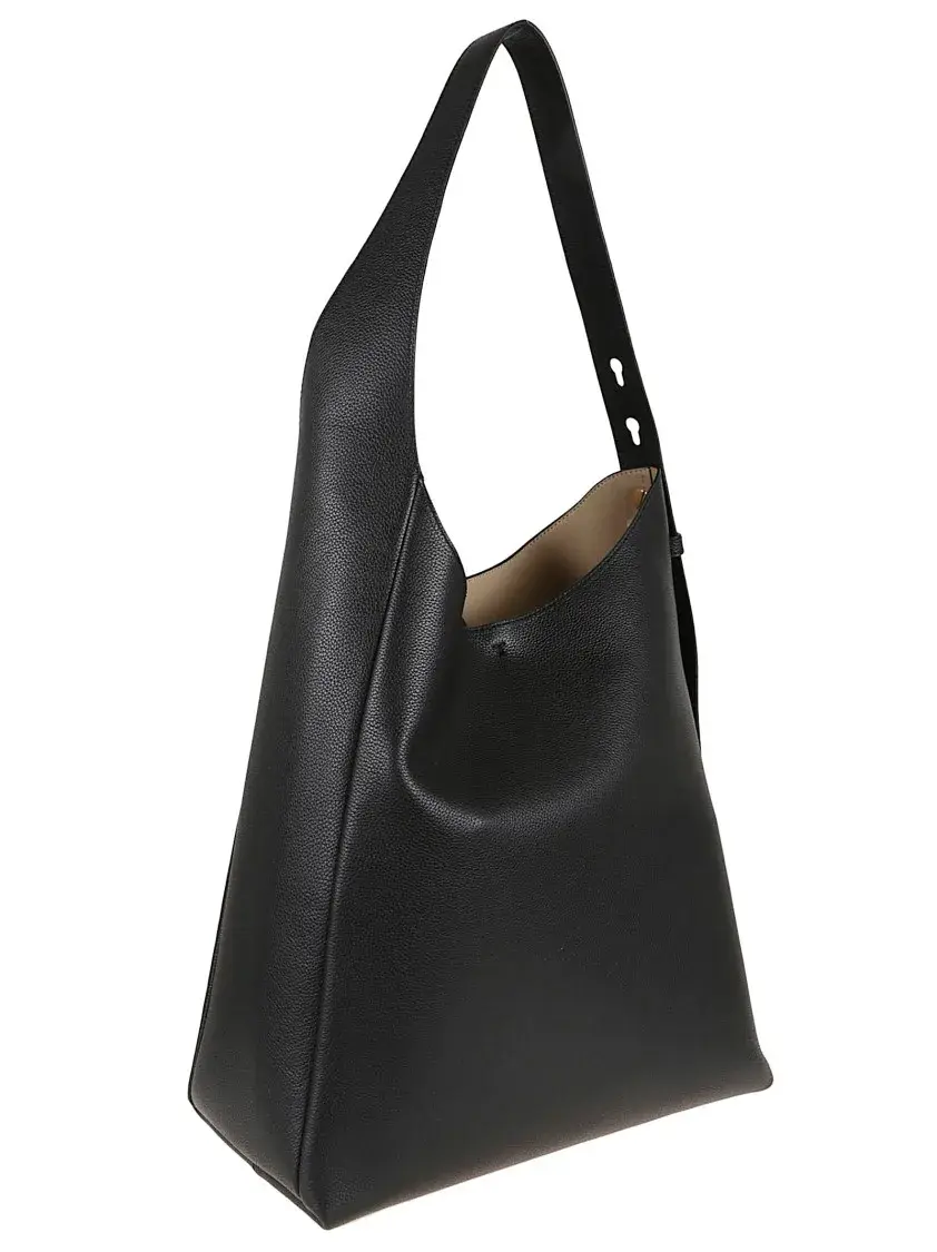 Minimalistische strukturierte Leder Hobo Tasche