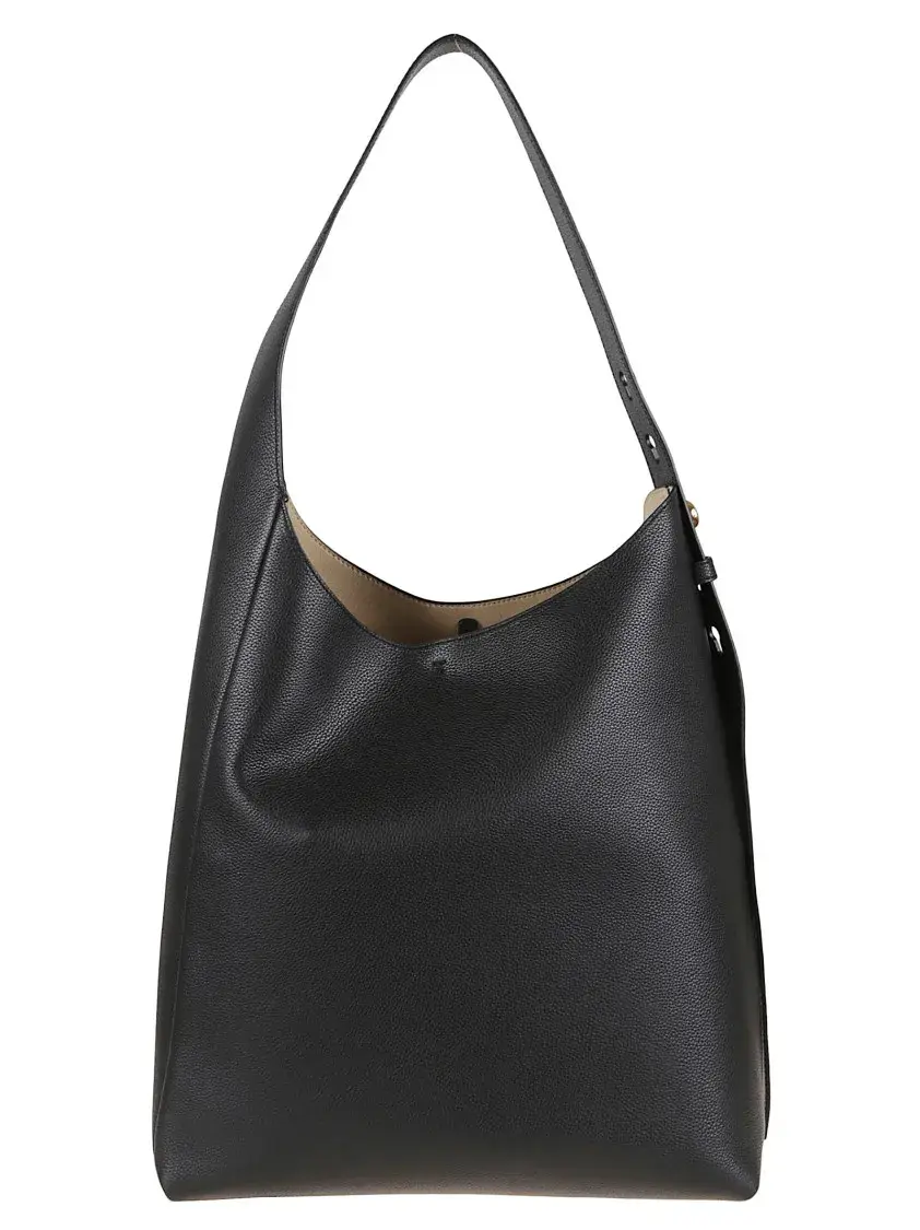 Minimalistische strukturierte Leder Hobo Tasche