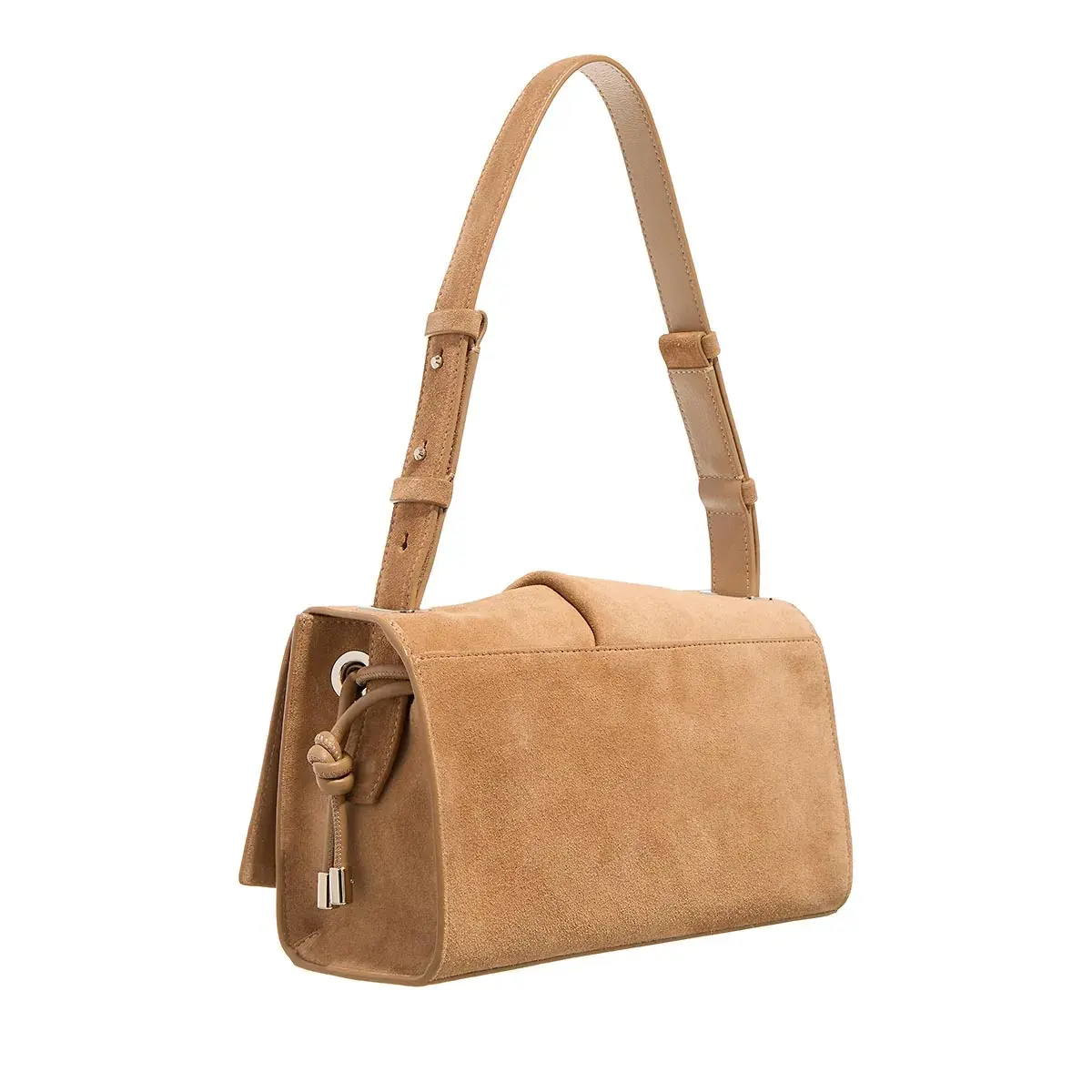 Schultertasche aus Wildleder