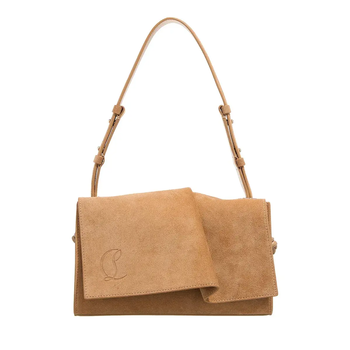 Schultertasche aus Wildleder